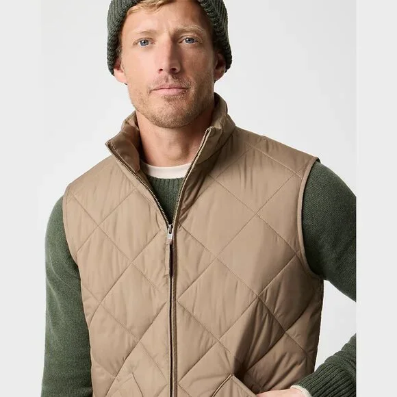 J. Crew Green Quilted Walker Vest - Size S